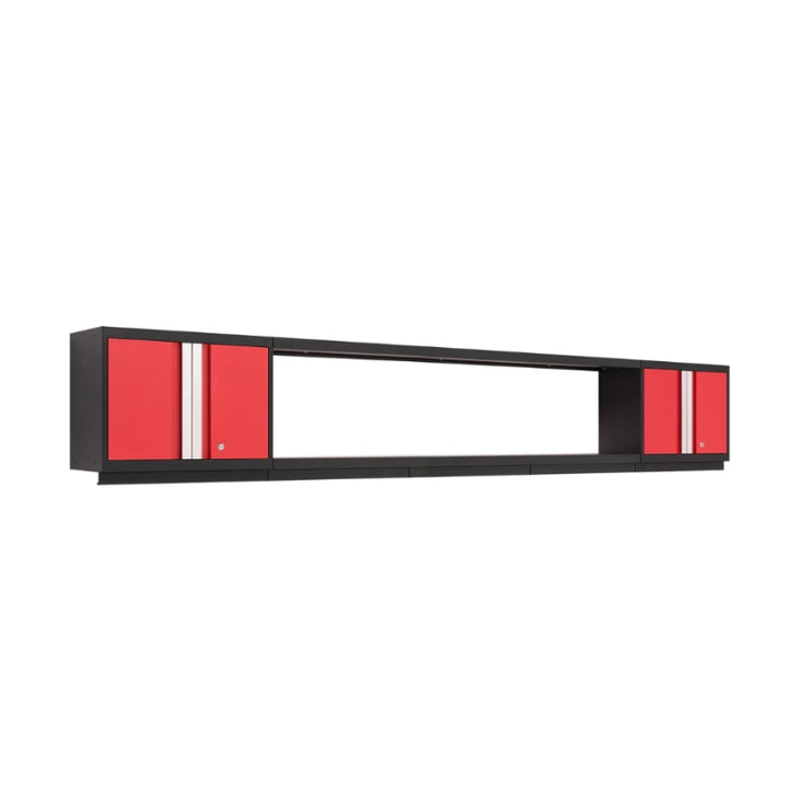 NewAge | Bold Series 3 Piece Cabinet Set with Wall Cabinets and Display Shelf