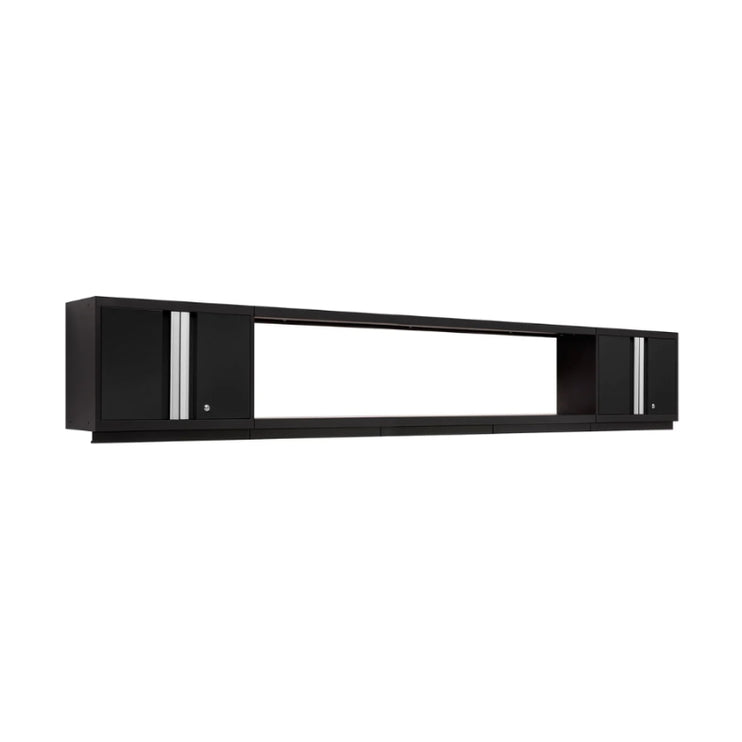 NewAge | Bold Series 3 Piece Cabinet Set with Wall Cabinets and Display Shelf