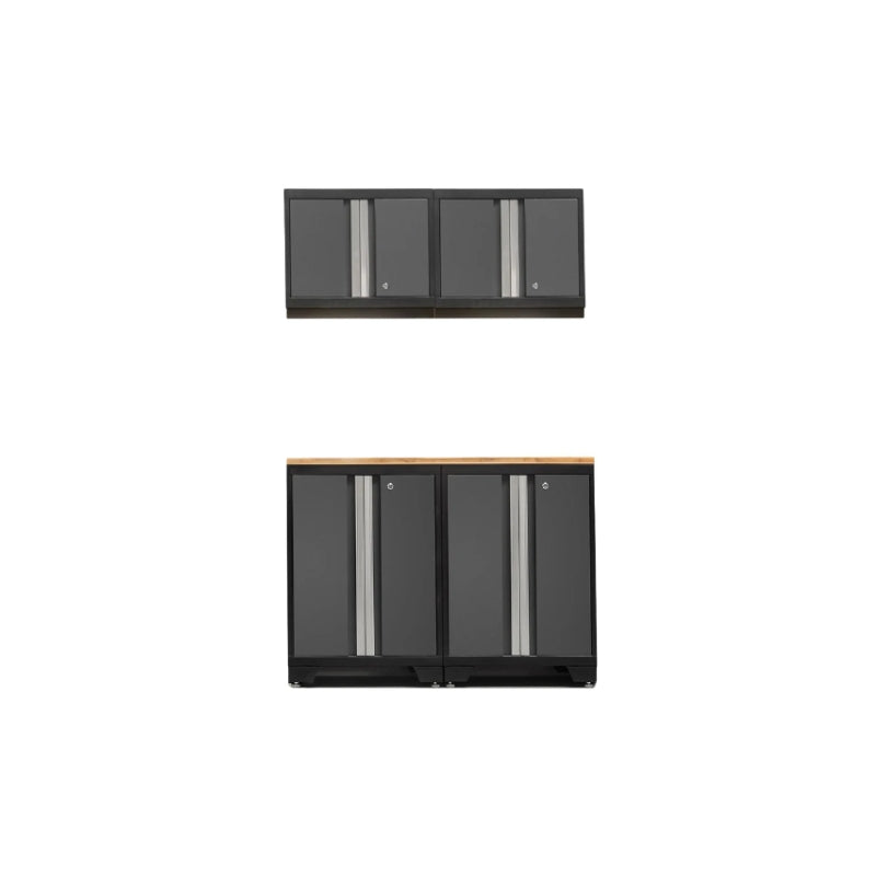 NewAge | Bold Series 5 Piece Cabinet Set with Base, Wall Cabinet and Worktop