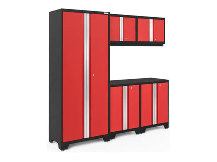 NewAge | Bold Series 5 Piece Cabinet Set with Base, Wall Cabinets and 30 in. Locker