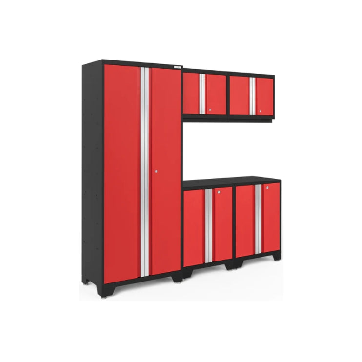 NewAge | Bold Series 5 Piece Cabinet Set with Base, Wall Cabinets and 30 in. Locker