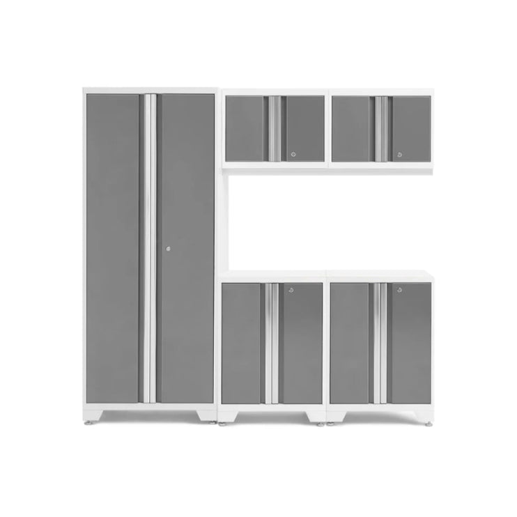NewAge | Bold Series 5 Piece Cabinet Set with Base, Wall Cabinets and 30 in. Locker