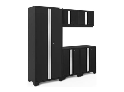NewAge | Bold Series 5 Piece Cabinet Set with Base, Wall Cabinets and 30 in. Locker
