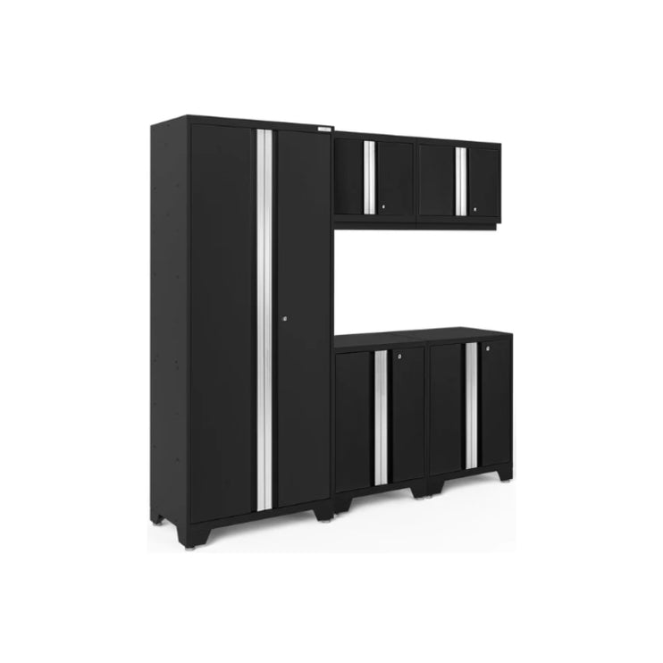 NewAge | Bold Series 5 Piece Cabinet Set with Base, Wall Cabinets and 30 in. Locker