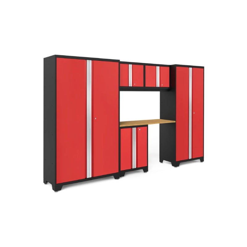 NewAge | Bold Series 6 Piece Cabinet Set with Base, Wall Cabinets, 30 in. Locker and 48 in. RTA Locker