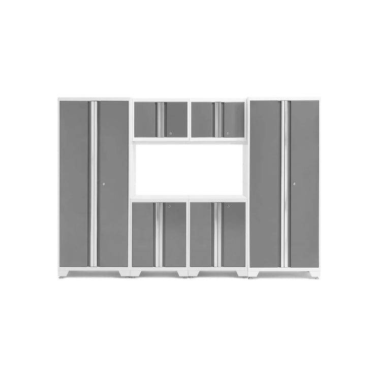 NewAge | Bold Series 6 Piece Cabinet Set with Base, Wall Cabinets and 30 in. Lockers