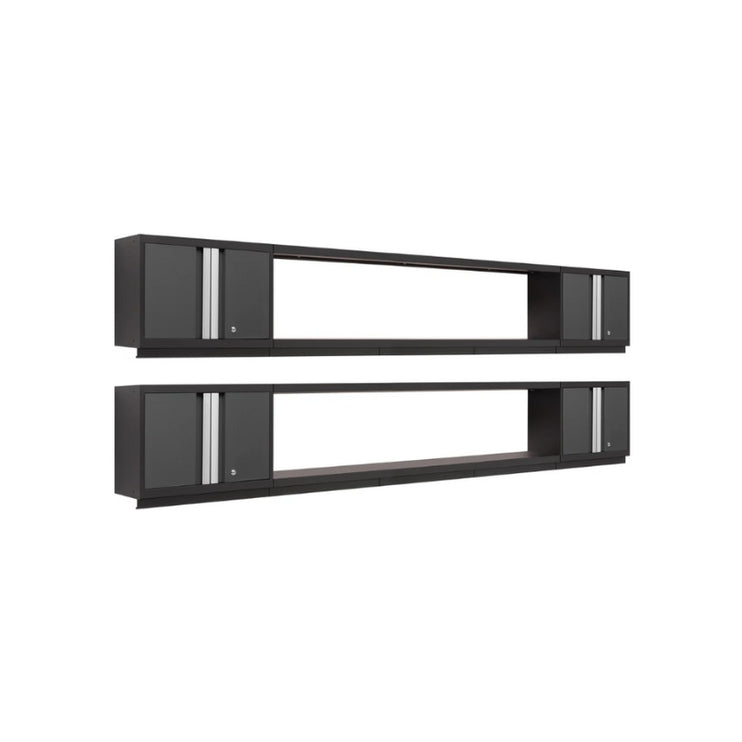NewAge | Bold Series 6 Piece Cabinet Set with Wall Cabinets and 48 in. Display Shelves