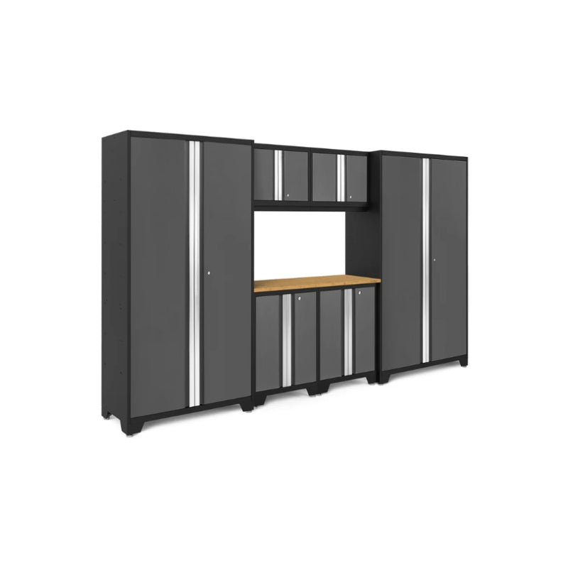 NewAge | Bold Series 7 Piece Cabinet Set with Tool, Base, Wall Cabinets and 30 in. Lockers