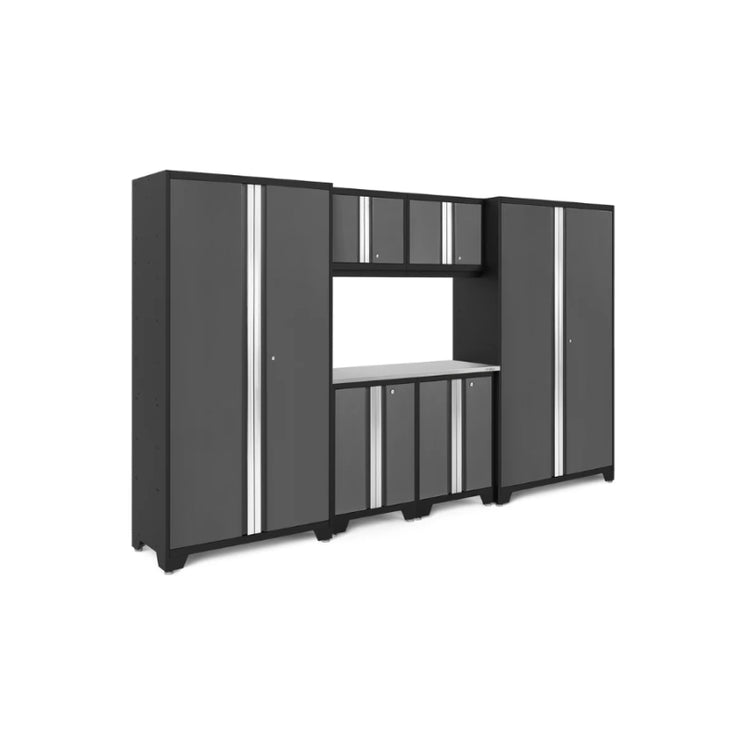NewAge | Bold Series 8 Piece Cabinet Set with Project Center, Tool Drawer, Base, Wall Cabinets and Lockers