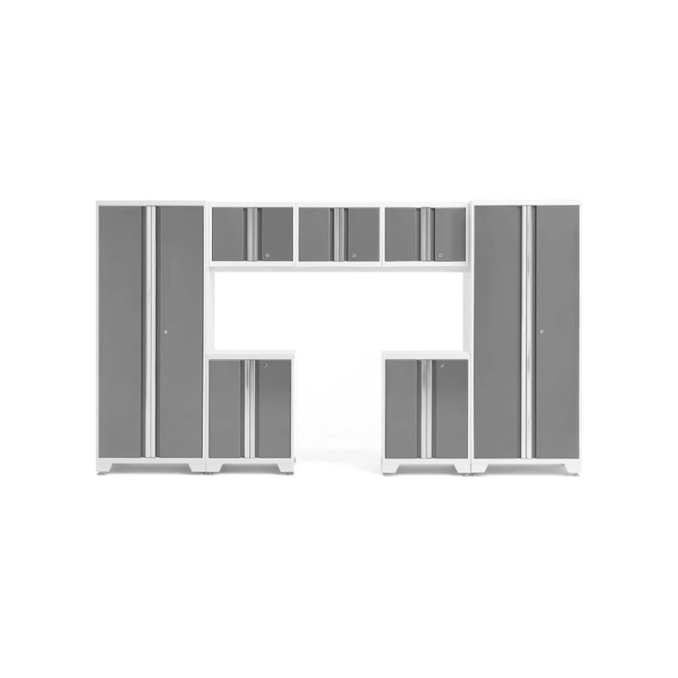 NewAge | Bold Series 7 Piece Cabinet Set with Base, Wall Cabinets and 30 in. Lockers