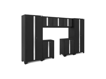 NewAge | Bold Series 7 Piece Cabinet Set with Base, Wall Cabinets and 30 in. Lockers