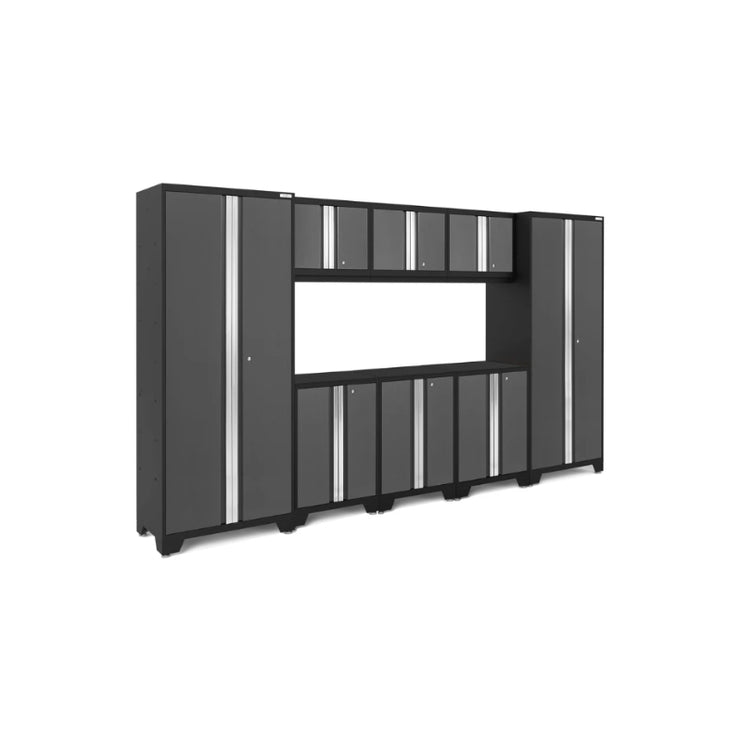 NewAge | Bold Series 8 Piece Cabinet Set with Base, Wall Cabinets and 30 in. Lockers