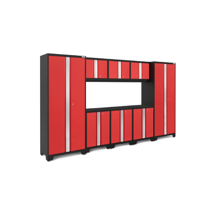 NewAge | Bold Series 8 Piece Cabinet Set with Base, Wall Cabinets and 30 in. Lockers