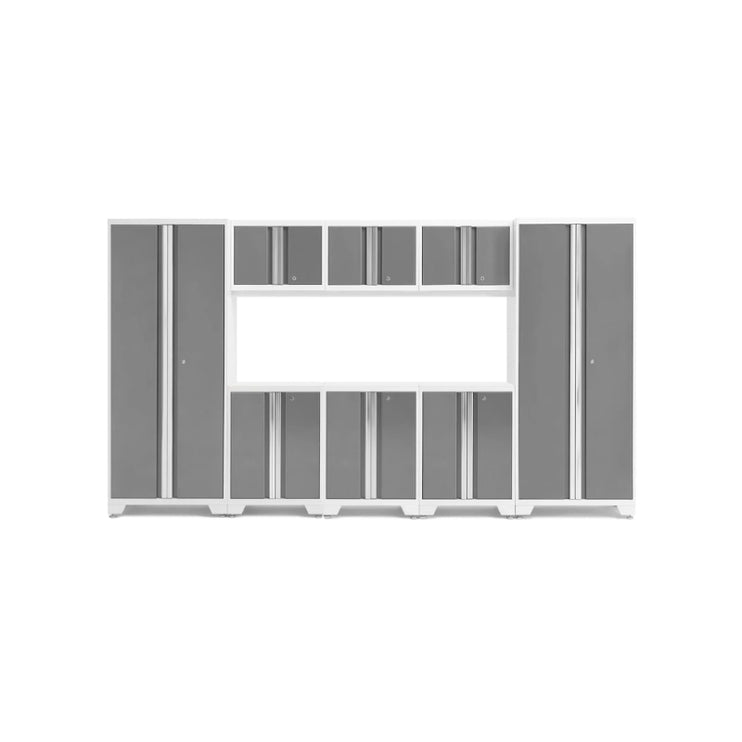 NewAge | Bold Series 8 Piece Cabinet Set with Base, Wall Cabinets and 30 in. Lockers