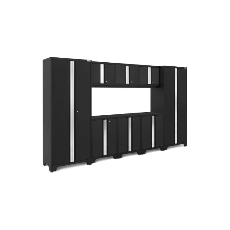 NewAge | Bold Series 8 Piece Cabinet Set with Base, Wall Cabinets and 30 in. Lockers