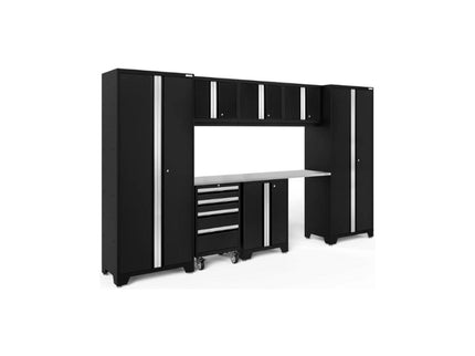NewAge | Bold Series 8 Piece Cabinet Set with Tool, Base, Wall Cabinets and 30 in. Lockers