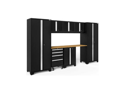 NewAge | Bold Series 8 Piece Cabinet Set with Tool, Base, Wall Cabinets and 30 in. Lockers
