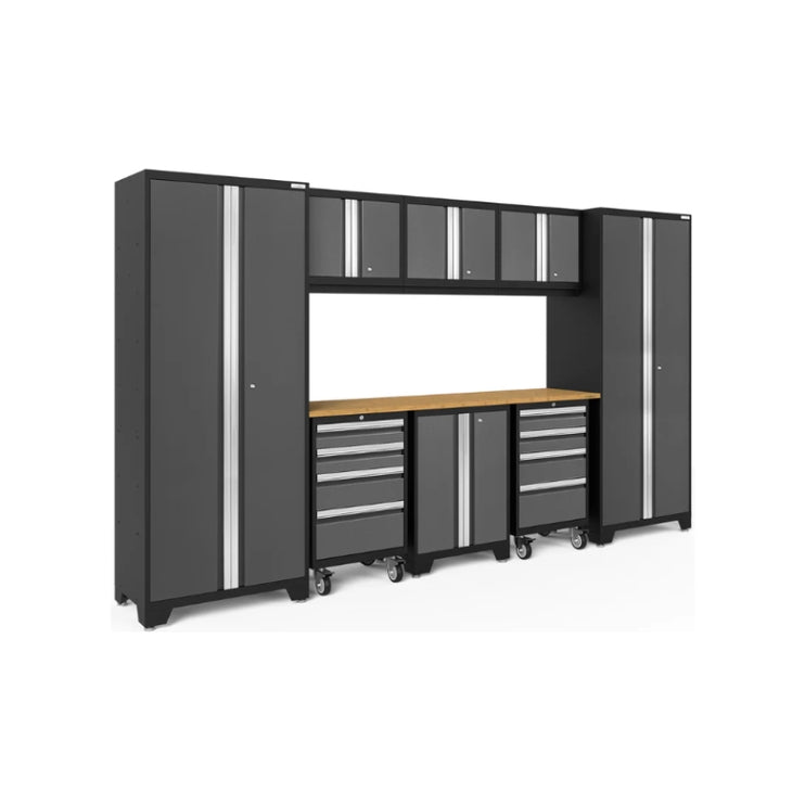 NewAge | Bold Series 9 Piece Cabinet Set with 2 Tool, Base, Wall Cabinets and 30 in. Lockers