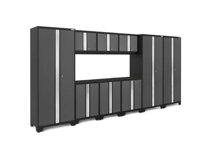 NewAge | Bold Series 9 Piece Cabinet Set with Base, Wall Cabinets and 30 in. Lockers