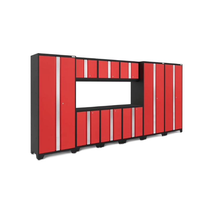 NewAge | Bold Series 9 Piece Cabinet Set with Base, Wall Cabinets and 30 in. Lockers