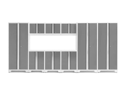 NewAge | Bold Series 9 Piece Cabinet Set with Base, Wall Cabinets and 30 in. Lockers