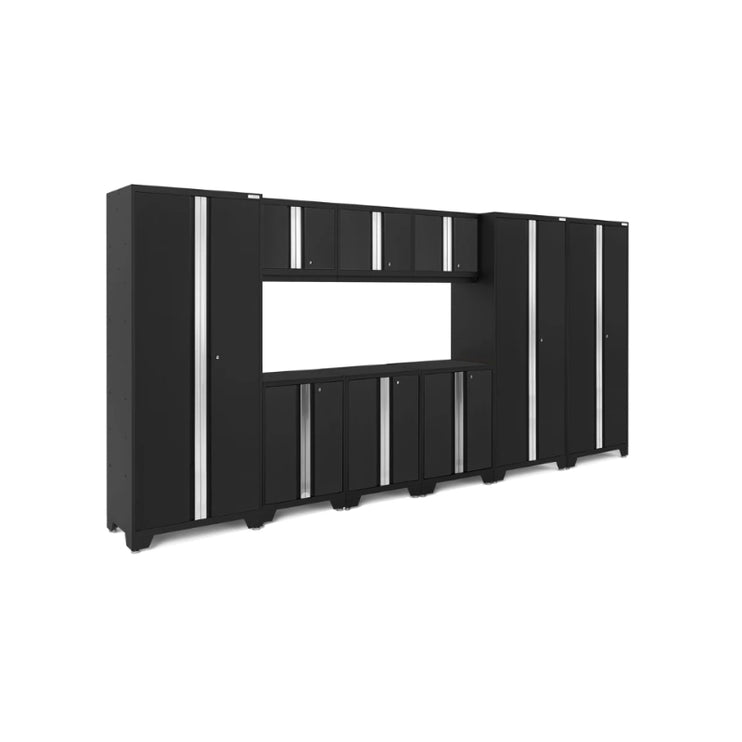 NewAge | Bold Series 9 Piece Cabinet Set with Base, Wall Cabinets and 30 in. Lockers