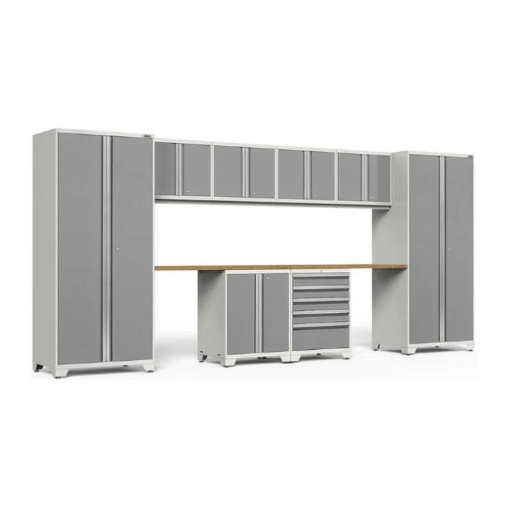 NewAge | Pro Series 10 Piece Cabinet Set with Locker, Base, Tool Drawer Cabinet and 56 in. Worktop
