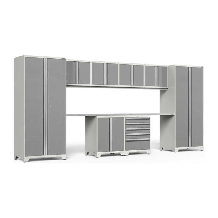 NewAge | Pro Series 10 Piece Cabinet Set with Locker, Base, Tool Drawer Cabinet and 56 in. Worktop