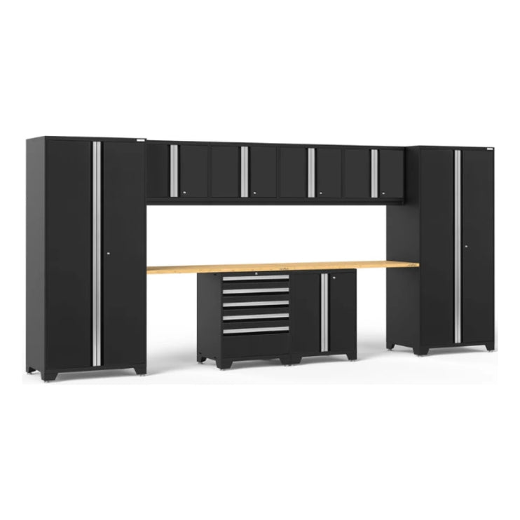 NewAge | Pro Series 10 Piece Cabinet Set with Locker, Base, Tool Drawer Cabinet and 56 in. Worktop