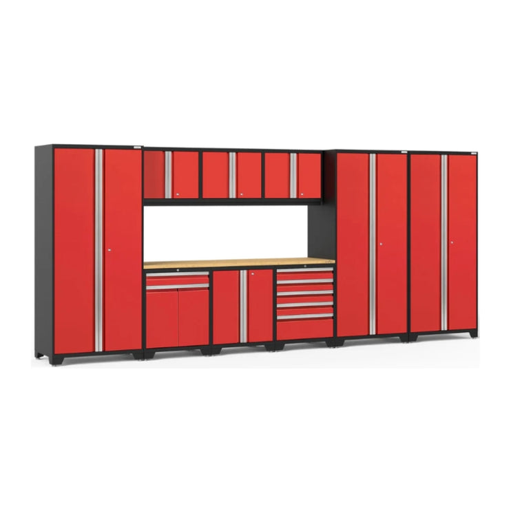 NewAge | Pro Series 10 Piece Cabinet Set with Lockers, Tool Drawer Cabinet and 84 in. Worktop