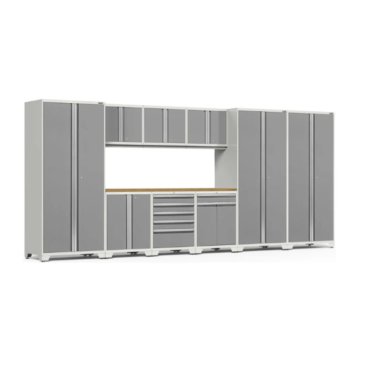 NewAge | Pro Series 10 Piece Cabinet Set with Lockers, Tool Drawer Cabinet and 84 in. Worktop