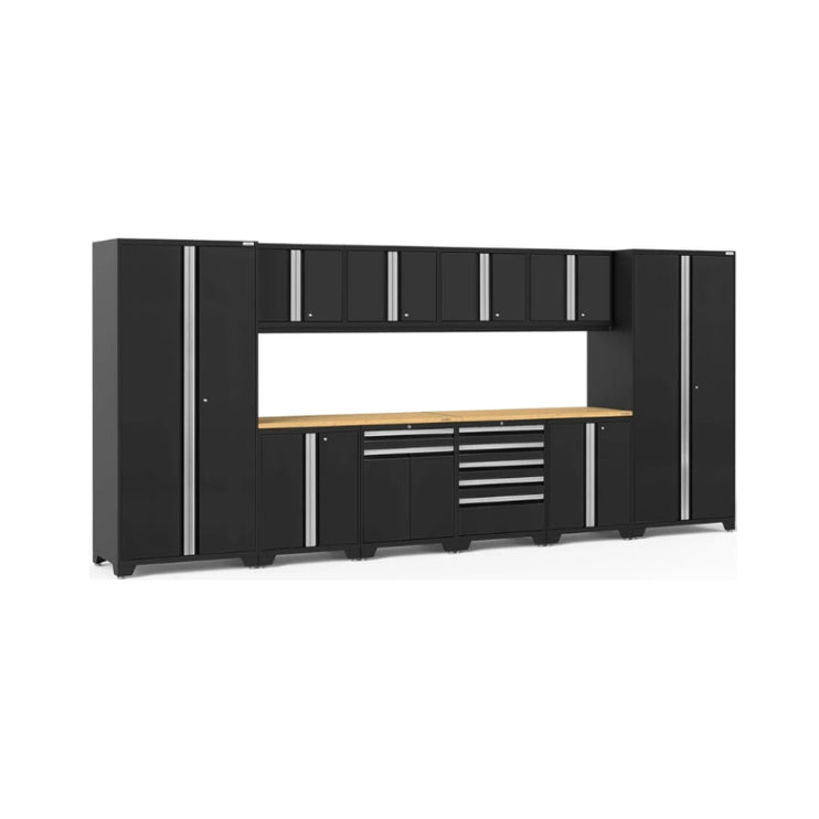 NewAge | Pro Series 12 Piece Cabinet Set with Lockers, Base, Wall, Tool Drawer Cabinet and 56 in. Worktop