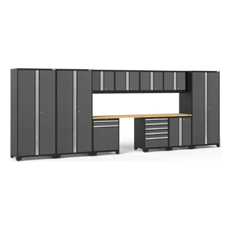 NewAge | Pro Series 12 Piece Cabinet Set with Lockers, Tool Drawer Cabinet, and 56 in. Worktop