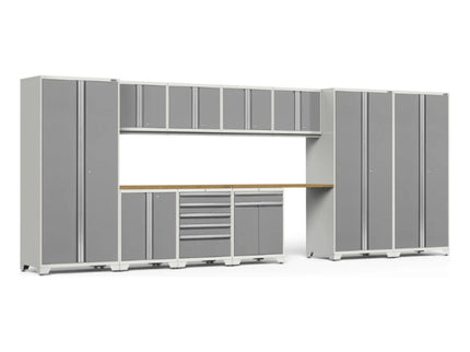NewAge | Pro Series 12 Piece Cabinet Set with Lockers, Tool Drawer Cabinet, and 56 in. Worktop