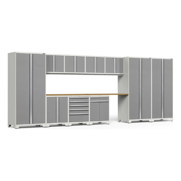 NewAge | Pro Series 12 Piece Cabinet Set with Lockers, Tool Drawer Cabinet, and 56 in. Worktop