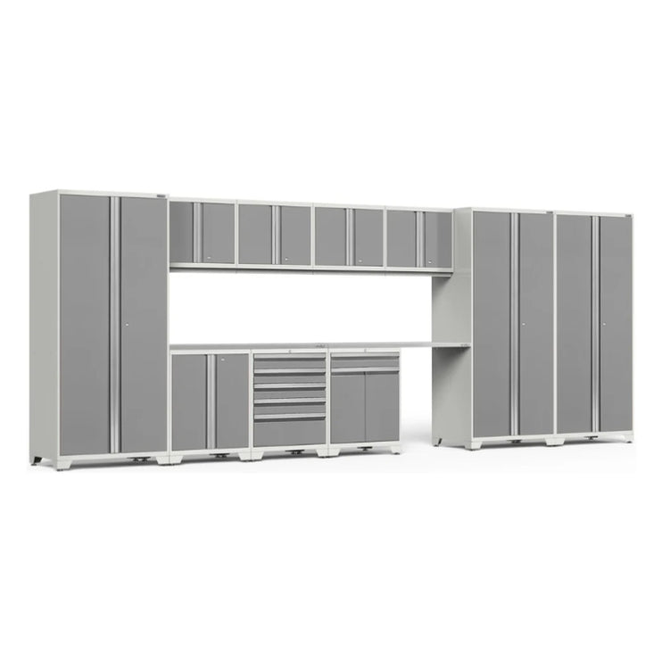 NewAge | Pro Series 12 Piece Cabinet Set with Lockers, Tool Drawer Cabinet, and 56 in. Worktop
