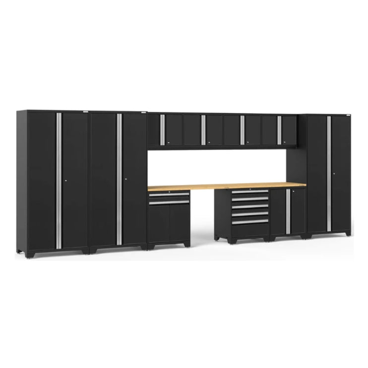 NewAge | Pro Series 12 Piece Cabinet Set with Lockers, Tool Drawer Cabinet, and 56 in. Worktop
