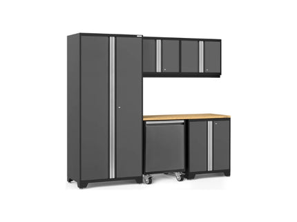 NewAge | Pro Series 6 Piece Cabinet Set with Base, Wall Cabinet, Locker and Utility Cart
