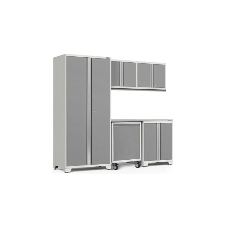 NewAge | Pro Series 6 Piece Cabinet Set with Base, Wall Cabinet, Locker and Utility Cart