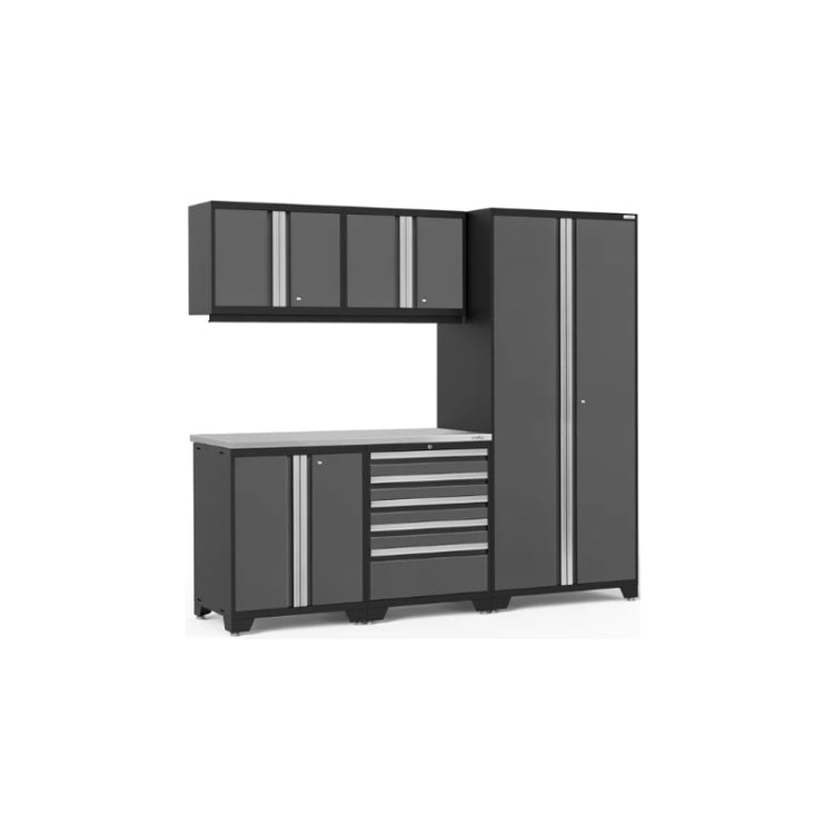 NewAge | Pro Series 6 Piece Cabinet Set with Tool Drawer, Base, Wall Cabinet and Locker