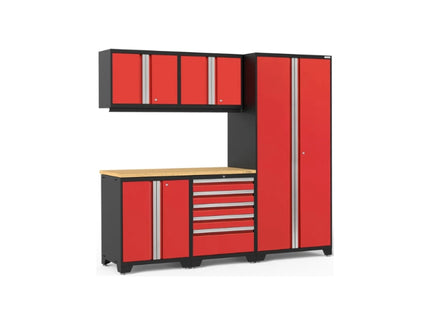 NewAge | Pro Series 6 Piece Cabinet Set with Tool Drawer, Base, Wall Cabinet and Locker