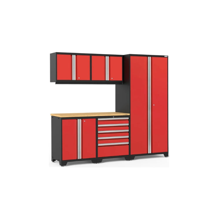 NewAge | Pro Series 6 Piece Cabinet Set with Tool Drawer, Base, Wall Cabinet and Locker