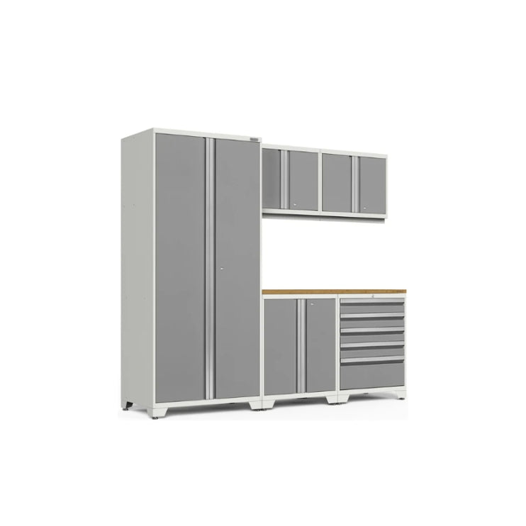 NewAge | Pro Series 6 Piece Cabinet Set with Tool Drawer, Base, Wall Cabinet and Locker