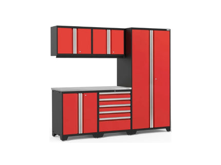 NewAge | Pro Series 6 Piece Cabinet Set with Tool Drawer, Base, Wall Cabinet and Locker
