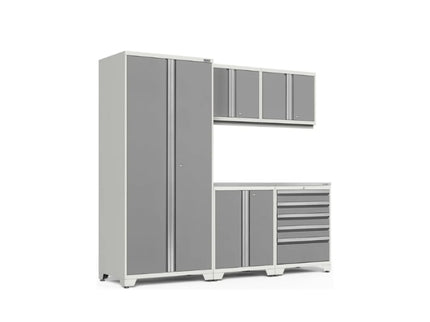NewAge | Pro Series 6 Piece Cabinet Set with Tool Drawer, Base, Wall Cabinet and Locker