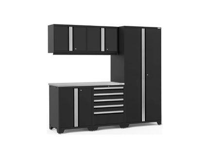 NewAge | Pro Series 6 Piece Cabinet Set with Tool Drawer, Base, Wall Cabinet and Locker