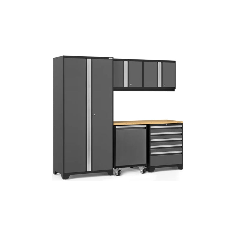 NewAge | Pro Series 6 Piece Cabinet Set with Tool Drawer, Wall Cabinet, Locker and Utility Cart