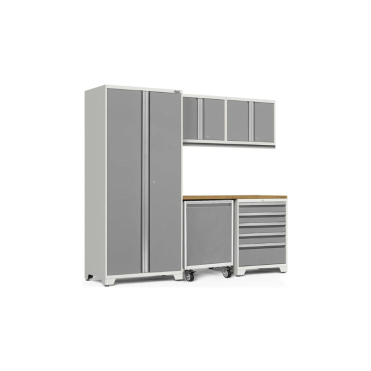 NewAge | Pro Series 6 Piece Cabinet Set with Tool Drawer, Wall Cabinet, Locker and Utility Cart