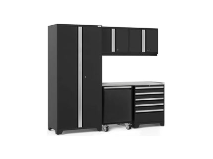 NewAge | Pro Series 6 Piece Cabinet Set with Tool Drawer, Wall Cabinet, Locker and Utility Cart