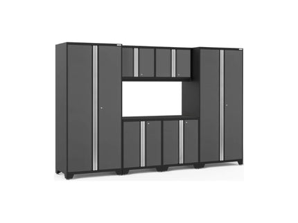 NewAge | Pro Series 6 Piece Cabinet Set with Wall, Base Cabinets and Lockers